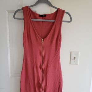 Minette Front-Zipper Mini Dress